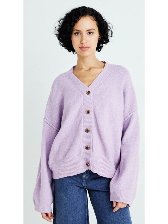 Free People Sweaters - NEW Free People Cool of the Night Cardigan Lilac Purple Size XS [jb]